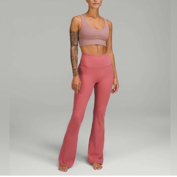 Lululemon Groove Super-High-Rise Flared Pant Nulu Brier Rose pink neutral - Picture 2 of 8